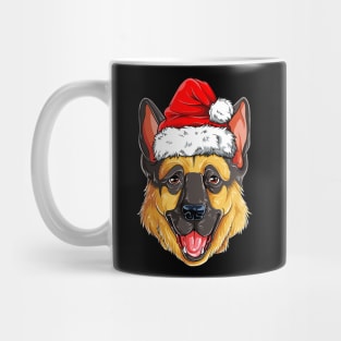 German Shepherd Santa Claus Hat Christmas Mug